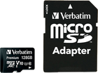 Карта пам'яті Verbatim Premium MicroSDXC 128 GB Class 10 + SD-адаптер (23942440857) - зображення 1