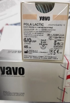 Нить хирургическая рассасывающаяся стерильная YAVO Poland PGLA LACTIC Полифиламентная USP 6/0 45 см 2хLZ 8 мм 3/8 круга (5901748156965) - изображение 2