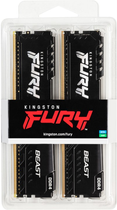 Pamięć Kingston Fury DDR4-3200 131072 MB PC4-25600 (Kit of 4x32768) Beast Black (KF432C16BBK4/128) - obraz 3