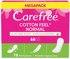 Wkładki higieniczne Carefree Cotton Feel Normal Aloe 76 sztuk (3574660464368) - obraz 1