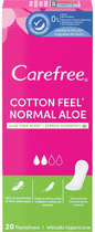 Wkładki higieniczne Carefree Cotton Aloe feel normal zapach aloesowy 20 szt (3574661486123) - obraz 1