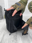 Тактична сумка нагрудна Cross Bag Slim Elite Hex Black - изображение 5