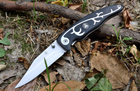 Складной охотничий нож Laguiole 21 см Черный (40268404) - изображение 9