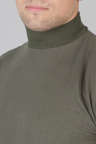Чоловічий лонгслів з начосом оливковий колір з довгим рукавом 42 - зображення 4