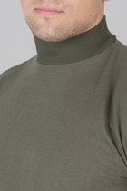 Мужская лонгслив с начесом оливкового цвета с длинным рукавом 56 - изображение 4