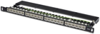 Патч-панель Digitus Professional 19" 0.5U CAT6 24xRJ45 FTP складена для серверної шафи/стійки (DN-91624S-SL-SH) - зображення 2