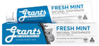Зубна паста Grants Of Australia Natural Toothpaste Fresh Mint натуральна освіжаюча без фтору 110 г (9312812000408) - зображення 1