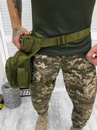 Тактична сумка поясна на ногу Cross Bag Elite Olive - изображение 2