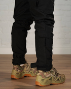 Зимние тактические брюки SoftShell с утеплителем ХОЛОСОФТ черные водонепроницаемые L - (50) - изображение 7