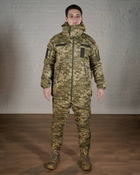 Форма армійська зимова водонепроникаюча ГРЕТА з утеплювачем ХОЛОСОФТ піксель штани бушлат з капюшоном XL - (52) - зображення 1