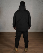 Зимняя военная форма SoftShell с утеплителем ХОЛОСОФТ черный костюм водонепроницаемый бушлат с капюшоном и брюки XL - (52) - изображение 4