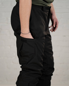 Зимові тактичні штани SoftShell з утеплювачем ХОЛОСОФТ чорні водонепроникаючі XL - (52) - зображення 6