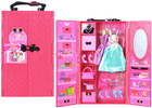 Wymarzona szafa dla lalek Askato z ubrankami i akcesoriami Różowa (6901440113067) - obraz 2