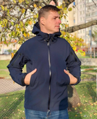 Куртка тактична Soft Shell водовідштовхуюча синя 56 - зображення 1