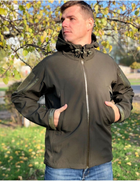 Куртка тактична Soft Shell водовідштовхуюча олива 46 - зображення 1