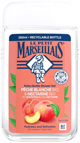 Гель для душу Le Petit Marseillais bio білий персик нектарин 250 мл (3574661578354) - зображення 1