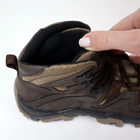 Ботинки кожаные OKSY TACTICAL Brown демисезонные 44 размер - изображение 10