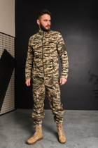 Кофта флисовая мужская военная тактическая с липучками под шевроны ВСУ (ЗСУ) Пиксель 8710 48 размер хаки - изображение 3