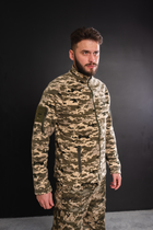 Кофта флисовая мужская военная тактическая с липучками под шевроны ВСУ (ЗСУ) Пиксель 8710 48 размер хаки - изображение 4