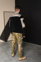 Кофта флисовая мужская военная тактическая с липучками под шевроны ВСУ (ЗСУ) Мультикам 8037 48 размер хаки - изображение 10
