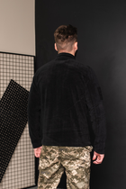 Кофта флисовая мужская военная тактическая с липучками под шевроны ВСУ (ЗСУ) Пиксель 8706 52 размер черная - изображение 7