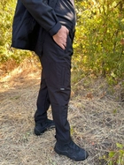 Тактичні зимові штани чорні Soft Shell Combat на флісі чорні тактичні штані S L - зображення 5