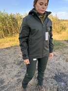 Тактическая куртка хаки COMBAT Боевой софтшел Soft-Shell на флисе для женщин S M - изображение 3