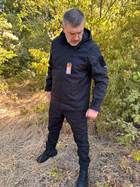 Куртка черная софтшел COMBAT куртка комбат soft-shell флис для силовых структур S 2XL - изображение 3