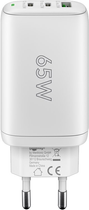 Wieloportowa ładowarka stacjonarna Goobay Wentronic 3x Quick Charger 65W 2x USB-C 1x USB-A Biały (4040849617591) - obraz 3