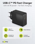 Зарядний пристрій Goobay Wentronic Power Delivery 65Вт 1x USB-C Чорний (4040849617614) - зображення 5