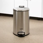 Відро для сміття MBM HOME з кришкою та педаллю BIN-16 12L SS нержавіюча сталь