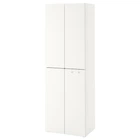 Гардероб IKEA ЗМОСТАД/ОПХУС, білий білий, з 2 штангами, 60x42x181 см, 094.263.05