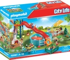 Zestaw figurek do zabawy Playmobil City Life Przyjęcie przy basenie ze zjeżdżalnią (4008789709875) - obraz 1