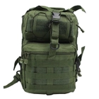 Тактический штурмовой военный рюкзак с одной лямкой Armour Tactical М4 Oxford 600D (с системой MOLLE) 20 литров Олива - изображение 3