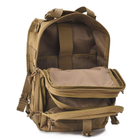 Тактичний штурмовий військовий рюкзак з однією лямкою Armour Tactical М4 Oxford 600D (з системою MOLLE) 20 літрів Койот - зображення 5
