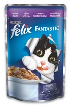 Влажный корм для кошек Felix Fantastic с ягненком в желе 85 г