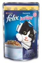 Вологий корм для кішок Felix Fantastic Junior з куркою у желе 85 г