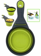 Dexas Collapsible KlipScoop™ Мірна склянка складана на кліпсі для собак та котів ВЕЛИКИЙ 480 мл, зелений