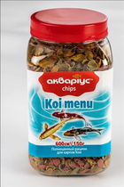 Корм Акваріус Коі меню Чіпси для декоративних коропів