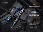Fenix T6 тактическая ручка с фонарем синяя - изображение 2