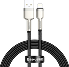 Kabel Baseus Cafule Series Metal Data Cable USB to IP 2.4A 0.25 m Czarny (CALJK-01) - obraz 1