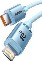 Кабель Baseus Crystal Shine Series Fast Charging Data Cable Type-C to iP 20W 1.2 м Sky Blue (CAJY001303) - зображення 2