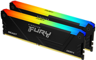 Pamięć RAM Kingston Fury DDR4-3200 32768MB PC4-25600 (Kit of 2x16384) Beast RGB 2Rx8 Black (KF432C16BB12AK2/32) - obraz 1