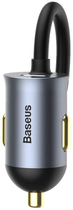 Автозарядка Baseus Share Together PPS with extension cord 120 W (2 USB, 2 USB-C) Grey (CCBT-A0G) - зображення 5