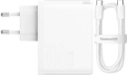 Мережевий зарядний пристрій Baseus GaN5 Pro Fast Charger C+U 100W EU (With Cable Type-C to Type-C 100W 20V/5A 1 м) White (CCGP090202) - зображення 9