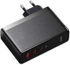 Мережевий зарядний пристрій Baseus GaN5 Pro 140W (2 x Type-C + USB) + Кабель Type-C + Type-C) Black (CCGP100201) - зображення 2