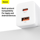 Зарядний пристрій Baseus Super Si Pro Quick Charger USB+Type-C 30W QC3.0+PD3.0 White (CCSUPP-E02) - зображення 10