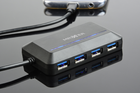 Hub Maxxter USB 3.0 Type-C na 4 porty ACT-HUB3C-4P Black - obraz 3