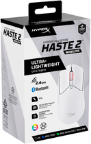 Миша HyperX Pulsefire Haste 2 Wireless White (6N0A9AA) - зображення 12
