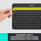 Клавіатура Bluetooth Logitech Multi-Device клавіатура K480 Black (920-006368) - зображення 5